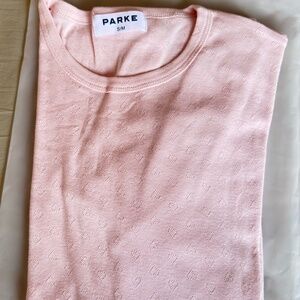 Heart Pointelle Long Sleeve- Peony